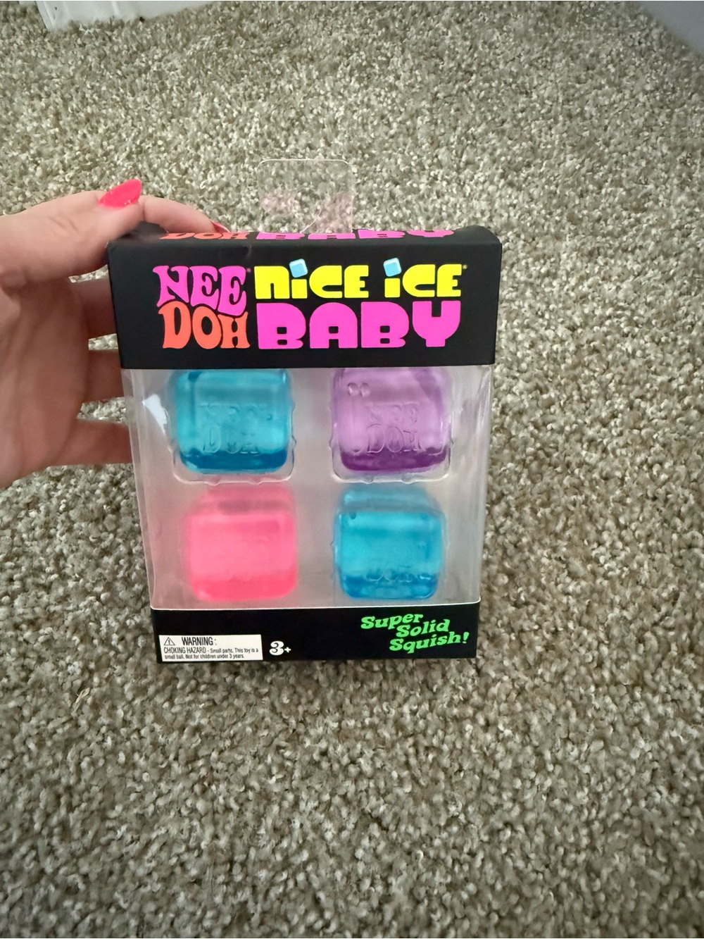 Nice Ice Doh Baby Squish Toy Set - Bright Blue, Purple, Pink